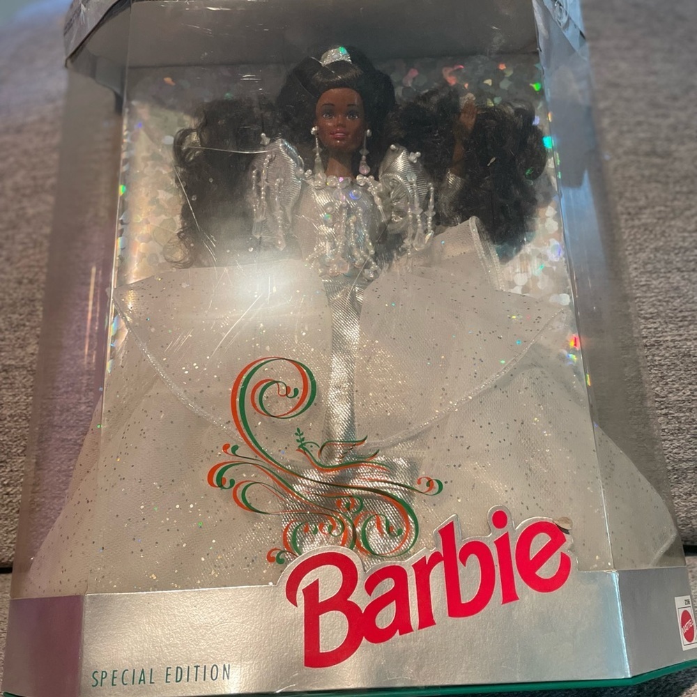 Vintage Special Edition Barbie Happy Holidays African American  Dolls